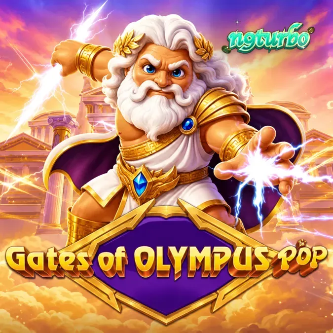 Tampilan visual grid 3x5 pada slot Gates of Olympus POP dengan elemen Zeus